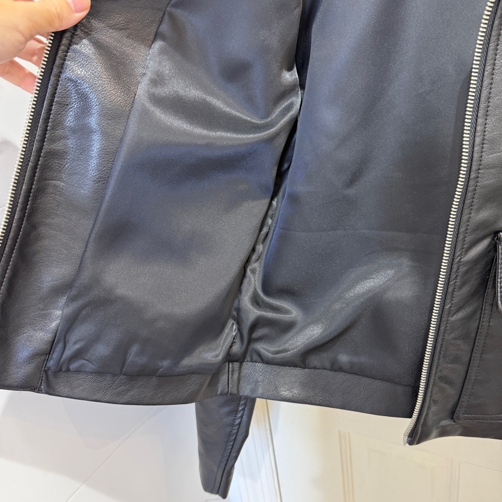 Abercrombie faux leather zip-up jeacket - Picture 6 of 8